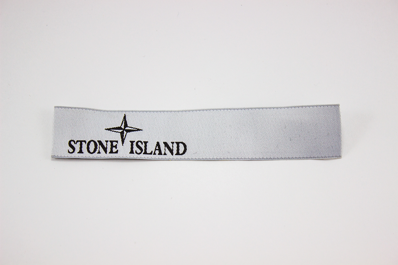 Белая бирка Stone Island длинная