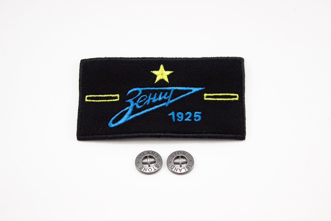 Патч футбольный ЗЕНИТ Санкт-Петербург + 2 пуговицы Stone Island